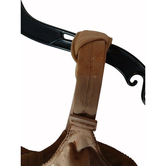 Elila Womens Bra Beige Jacquard Softcup 38H 38 H 1305 Full Coverage - Picture 3 of 13